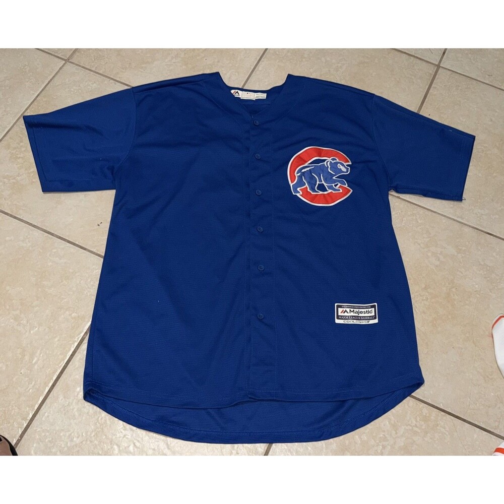 Vintage Chicago Cubs Baseball Jersey Men’s Size 3 XL Blue Majestic | #17 Bryant